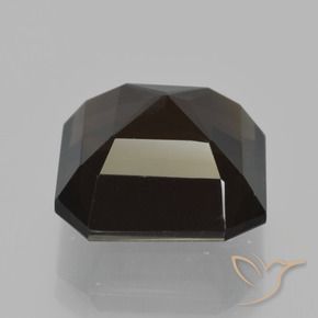 Quartzo Fumê Chocolate marrom Natural 6.26ct, Corte Octógono / Esmeralda, VS