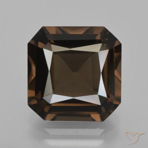 5.33ct Natural Hickory Brown Quartzo Fumê, Corte Esmeralda, VS