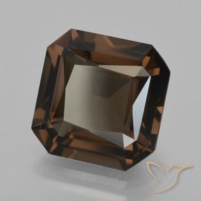 Quartzo Fumê Hickory Brown Natural 5.33ct, Corte Octógono / Esmeralda, VS