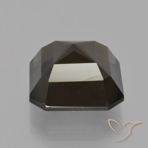 Quartzo Fumê Marrom escuro Natural 10.74ct, Corte Octógono / Esmeralda, VVS-VS