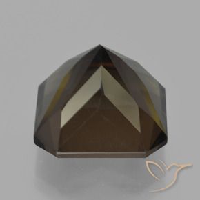 Quartzo Fumê Marrom escuro Natural 12.34ct, Corte Octógono / Esmeralda, VS