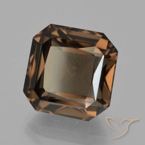 Quartzo Fumê Marrom Natural 7.63ct, Corte Octógono / Esmeralda, VS