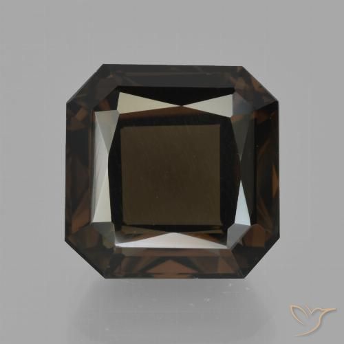 9.35ct Natural Azul escuro Quartzo Fumê, Corte Esmeralda, VVS-VS