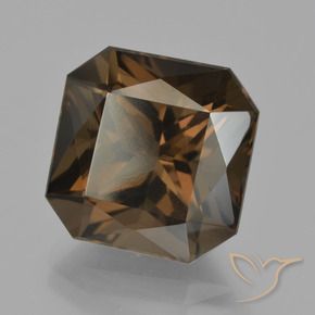Quartzo Fumê Marrom Natural 10.48ct, Corte Octógono / Esmeralda, VVS-VS