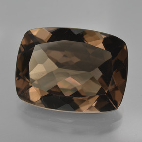 Quartzo fumê marrom natural 16,28ct, almofada cortada, VVS
