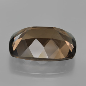 Quartzo fumê marrom natural 16,28ct, almofada cortada, VVS