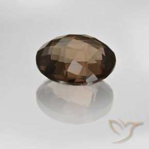 Quartzo Fumê Umber Brown Natural 8.12ct, Redondo, VVS