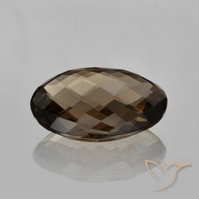Quartzo Fumê Marrom escuro Natural 13.61ct, oval, VVS