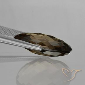 Quartzo Fumê Marrom escuro Natural 13.61ct, oval, VVS