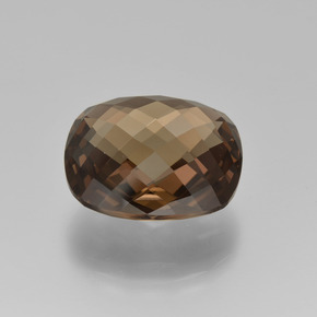 Quartzo Fumê Umber Brown Natural 13.13ct, Almofada cortada, VVS