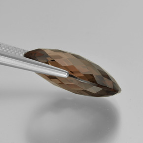 Quartzo Fumê Chocolate marrom Natural 13.23ct, Corte Oval, VVS