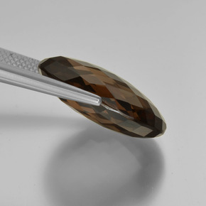 Quartzo fumê marrom natural 14,29ct, corte oval, VVS