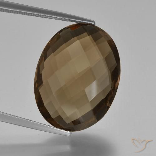 14.03ct Natural Umber Brown Quartzo Fumê, oval, VVS