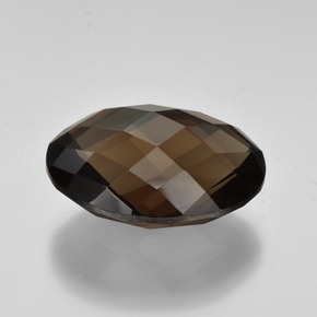 Quartzo fumê marrom natural 15,62ct, corte oval, VVS