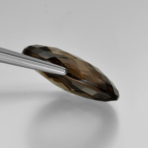 Quartzo fumê marrom natural 13,09ct, corte oval, VVS