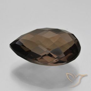 Quartzo Fumê Marrom Natural 8.17ct, Formato de pêra, VVS