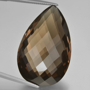 Quartzo fumê marrom natural 50,44ct, formato de pêra, VVS