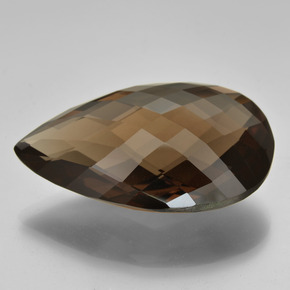 Quartzo fumê marrom natural 50,44ct, formato de pêra, VVS