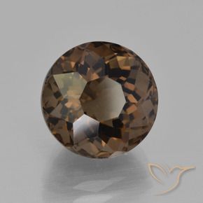 Quartzo Fumê Umber Brown Natural 6.10ct, Redondo, VS