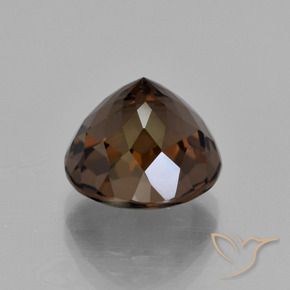 Quartzo Fumê Hickory Brown Natural 5.23ct, Redondo, VVS-VS