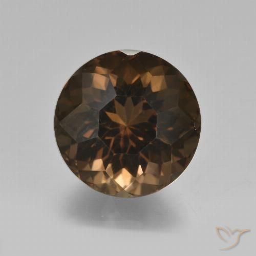 8.25ct Natural Azul escuro Quartzo Fumê, Redondo, VVS-VS