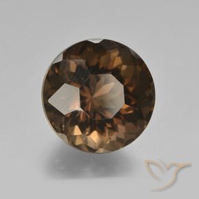 Quartzo Fumê Azul escuro Natural 8.25ct, Redondo, VVS-VS