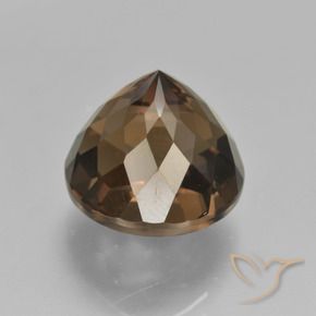 Quartzo Fumê Azul escuro Natural 8.25ct, Redondo, VVS-VS