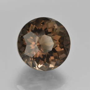 Quartzo fumê marrom natural 8,79ct, corte redondo, VS