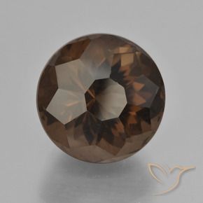 Quartzo Fumê Umber Brown Natural 10.25ct, Redondo, VVS-VS