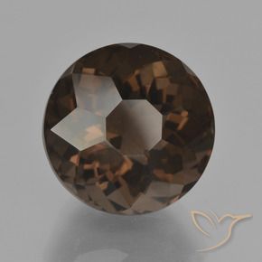 Quartzo Fumê Hickory Brown Natural 10.75ct, Redondo, VVS-VS
