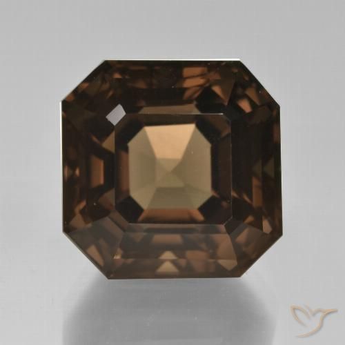 12.31ct Natural Castanho médio Quartzo Fumê, Corte Esmeralda, VVS