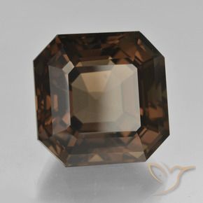 Quartzo Fumê Castanho médio Natural 12.31ct, Corte Octógono / Esmeralda, VVS
