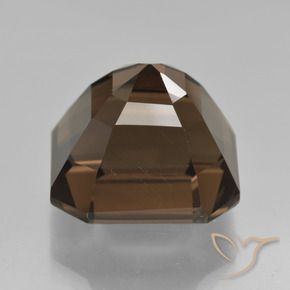 Quartzo Fumê Castanho médio Natural 12.31ct, Corte Octógono / Esmeralda, VVS