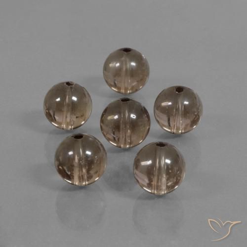 Pedras preciosas de Quartzo Fumê Hickory Brown natural de 45.37 ct, Esfera / Bola, Transparente