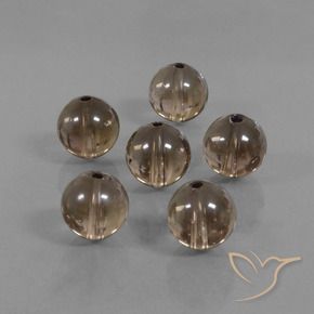 Pedras preciosas de quartzo fumê marrom natural de 44,29 ct, esfera / bola, transparente