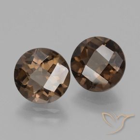 Pedras preciosas de Quartzo Fumê Castanho médio natural de 3.40 ct, Redondo, VS