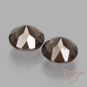 Pedras preciosas de Quartzo Fumê Castanho médio natural de 3.40 ct, Redondo, VS