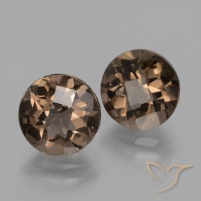 Pedras preciosas de Quartzo Fumê Castanho médio natural de 3.71 ct, Redondo, VS