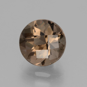 Quartzo fumê marrom natural 1,98ct, corte redondo, VS