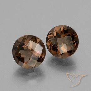 Pedras preciosas de Quartzo Fumê Castanho médio natural de 3.53 ct, Redondo, VS