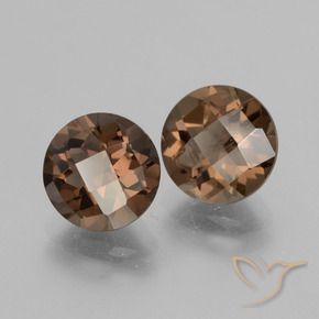 Pedras preciosas de Quartzo Fumê Castanho médio natural de 3.69 ct, Redondo, VS