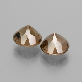 Pedras preciosas de quartzo fumê marrom natural de 3,31 ct, corte redondo, VS
