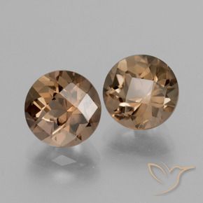 Pedras preciosas de Quartzo Fumê Castanho médio natural de 3.86 ct, Redondo, VS