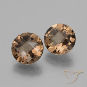 Pedras preciosas de Quartzo Fumê Castanho médio natural de 3.30 ct, Redondo, VS