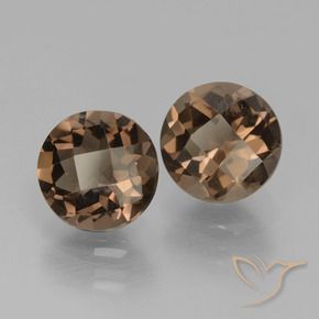 Pedras preciosas de Quartzo Fumê Marrom Quente natural de 3.66 ct, Redondo, VS