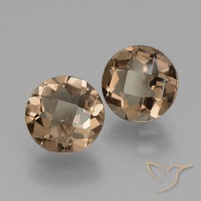 Pedras preciosas de Quartzo Fumê Marrom Quente natural de 3.34 ct, Redondo, VS