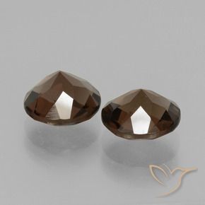 Pedras preciosas de Quartzo Fumê Gingerbread Marrom natural de 3.21 ct, Redondo, VS