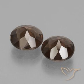 Pedras preciosas de quartzo fumê marrom natural de 3,22 ct, corte redondo, VS