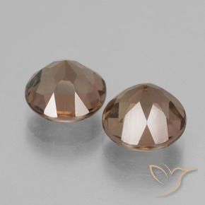 Pedras preciosas de Quartzo Fumê Gingerbread Marrom natural de 3.81 ct, Redondo, VS