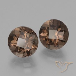 Pedras preciosas de Quartzo Fumê Castanho médio natural de 3.84 ct, Redondo, VVS-VS